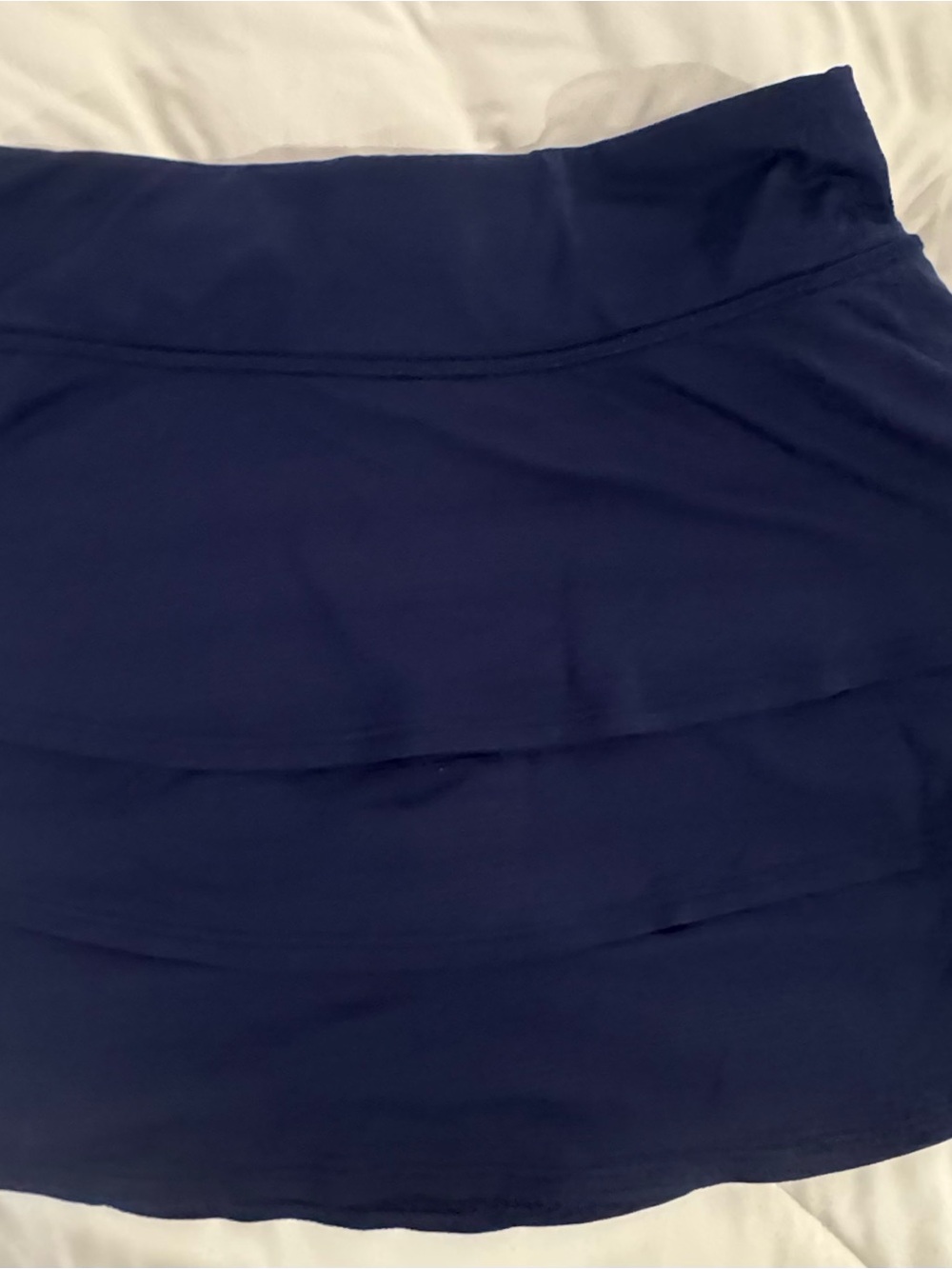Athleta Navy Tiered Kids Skirt with built in shorts